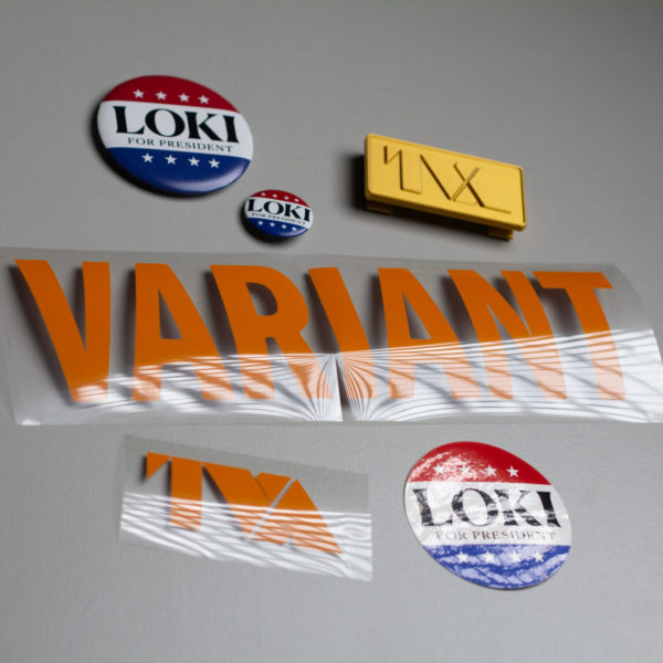 Loki Variant Variety Bundle - Belt Buckle, Sticker, Buttons, Iron-on Transfers - Image 5